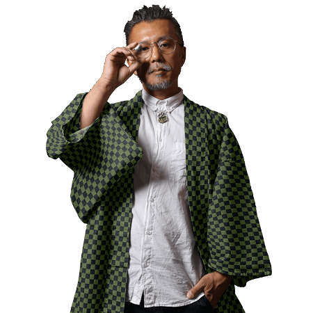 デニム羽織市松