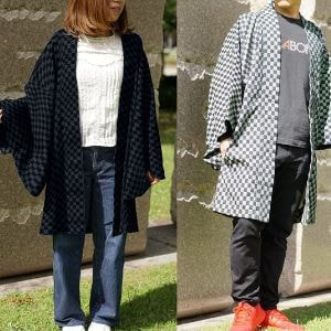 デニム羽織市松